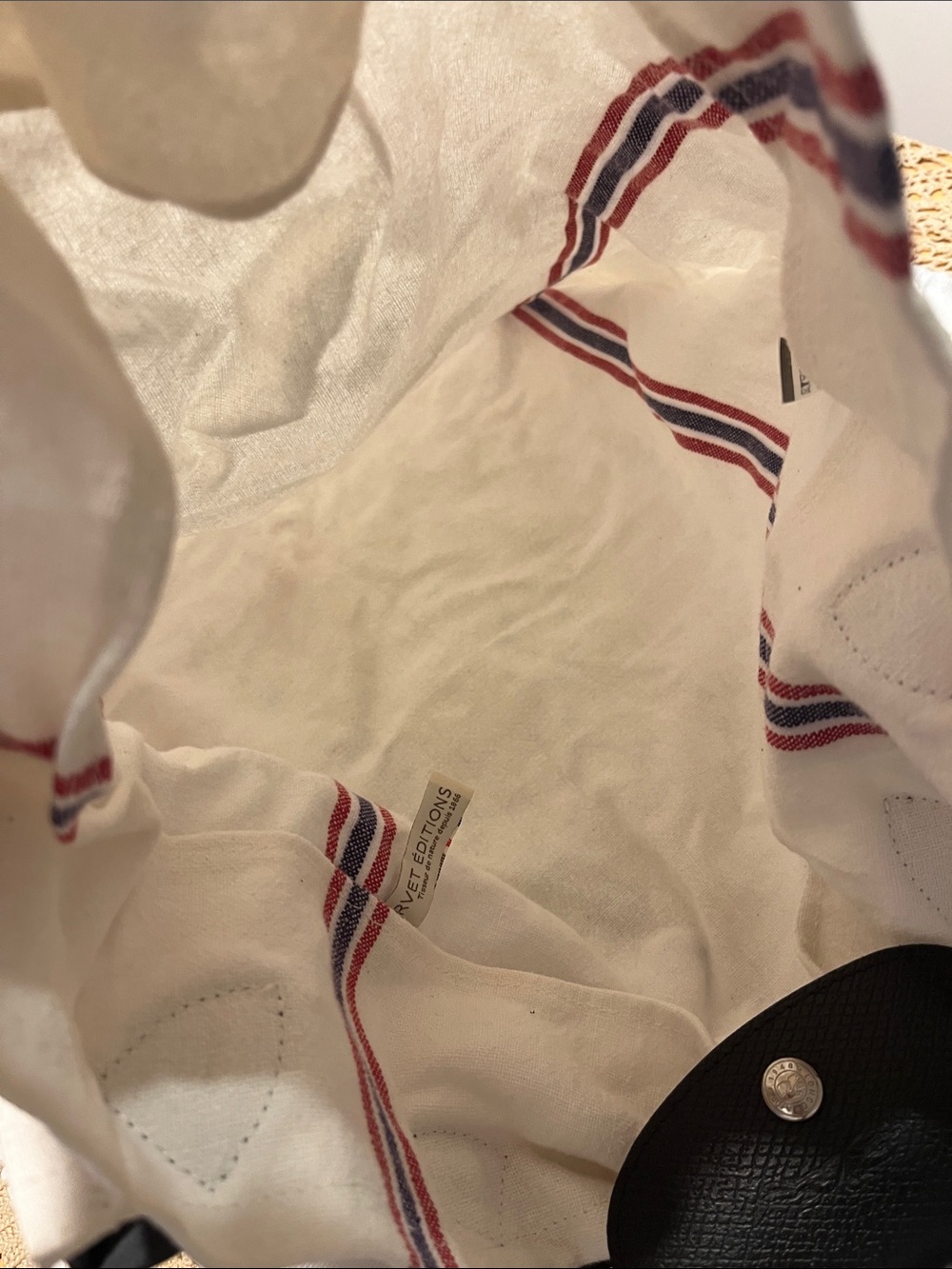Longchamp x Charvet Editions Le Pliage Torchon Limited Edition Tote - Picture 5 of 9